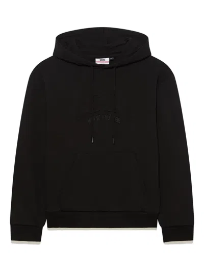 Gcds Logo-embossed Hoodie In Black