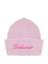 Gcds Logo-embroidered Beanie In Pink