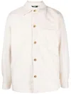 Gcds Monogram-pattern Cotton Shirt Jacket In White