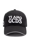 Gcds Logo-embroidered Cap In Black