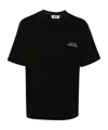 Gcds Cotton T-shirt With Logo Embroidery In Black