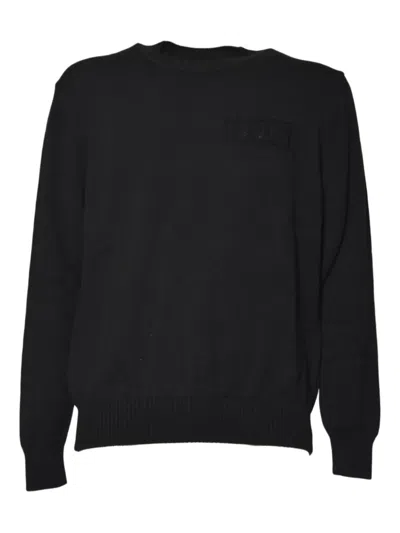 Gcds Logo-embroidered Sweater In Black