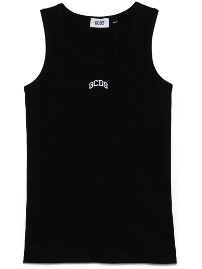 GCDS LOGO-EMBROIDERED TANK TOP