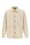 Gcds Logo Embroidery Jacket With Chest Pocket In Neutral