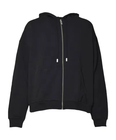 Gcds Logo Full Zip Hoodie In Black