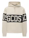 Gcds Sweatshirt Band Logo Hoodie In Neutral