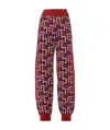 Gcds Logo-intarsia Track Pants In Red