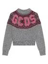 Gcds Pullover Mit Intarsien-logo In Gray