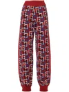 Gcds Logo-intarsia Track Pants In Red
