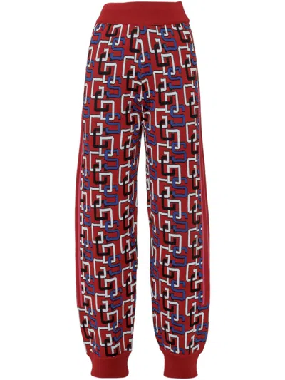 GCDS LOGO-INTARSIA TRACK PANTS
