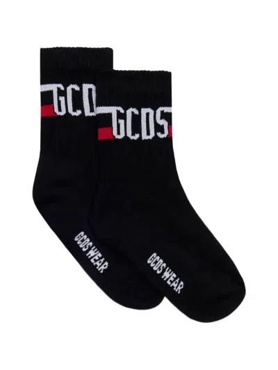 Gcds Kids' Logo-jacquard Socks In Multi