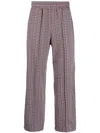 Gcds Logo-jacquard Track Pants In Red