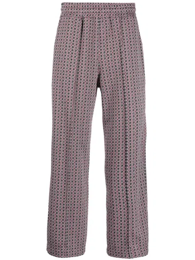 Gcds Logo-jacquard Track Pants In Red