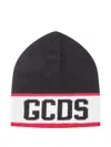 Gcds Logo Knit Beanie In Black