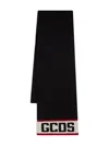 Gcds Logo Knitted Scarf In Black