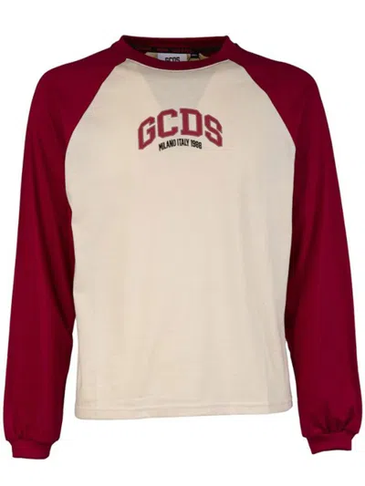 Gcds Logo Long Sleeves T-shirt Clothing In Multicolour