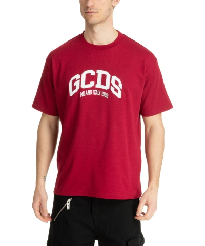 Gcds Logo Loose T-shirt In Red