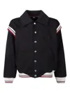 Gcds Logo-patch Bomber Jacket In Black