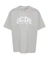Gcds Logo-patch Cotton T-shirt In Gray