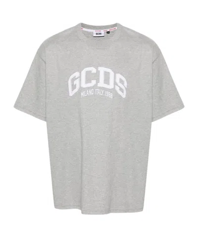 GCDS GCDS LOGO EMBROIDERED CREWNECK T-SHIRT