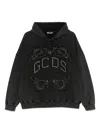 Gcds Logo-patch Hoodie In Grey