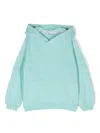 Gcds Logo-patch Pullover Hoodie In Blau