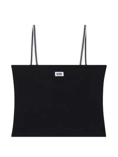 Gcds Trägershirt Mit Logo-patch In Black