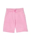 Gcds Logo-patch Track Shorts In Pink