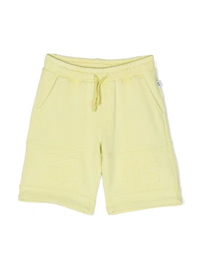 Gcds Kids' Logo-patch Track Shorts In Lime