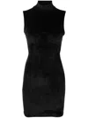 Gcds Slim Fit Mini Dress With Open Back In Black