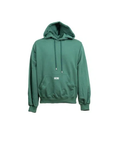 Gcds Logo Plaque Hoodie In Green