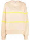 Gcds Logo-print Cotton Sweatshirt In Neutrals