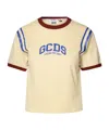 Gcds Logo-print Cotton T-shirt In Nude