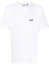 Gcds Crew Neck Logo T-shirt With Plain Pattern In White