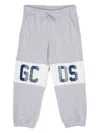 Gcds Logo-print Cotton Track Pants In Grey