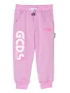 Gcds Logo-print Cotton Track Pants In Purple