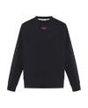 Gcds Logo-print Crew Neck Sweatshirt In Black