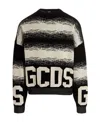 Gcds Man Sweater Black Size Xl Cotton In Black