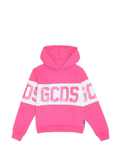 Gcds Hoodie Mit Logo-print In Pink