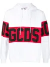 Gcds Logo Print Hoodie In White