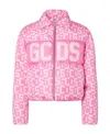 Gcds Logo-print Padded Jacket In Pink