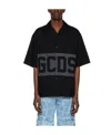 Gcds Logo-print Short-sleeved Shirt In Black