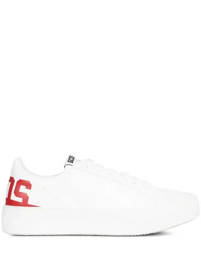 Gcds Logo-print Sneakers In White