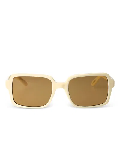 Gcds Logo-print Sunglasses In White