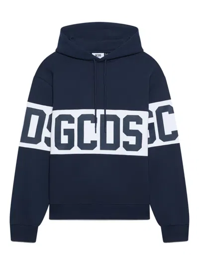 Gcds Logo-print Sweater In Blue