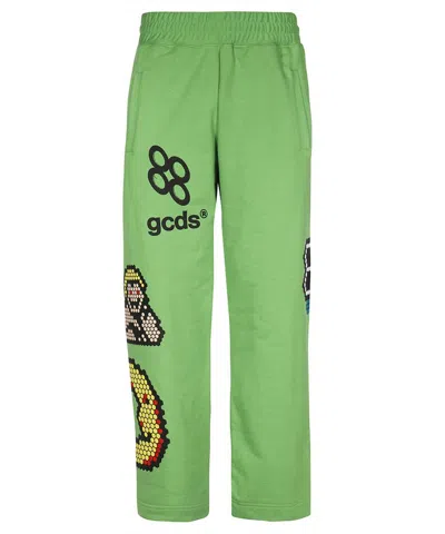Gcds Logo Print Sweatpants In Green
