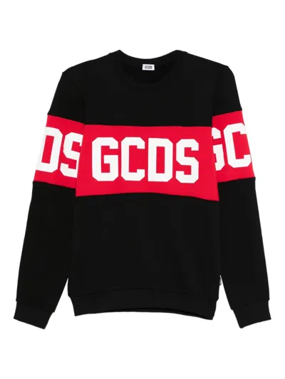 Gcds Kids' Logo-print Sweatshirt In Black