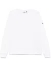 Gcds Long-sleeved Crewneck Sweatshirt In White