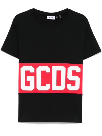Gcds Logo-print T-shirt In Black