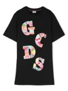 Gcds Logo-print T-shirt Dress In Black